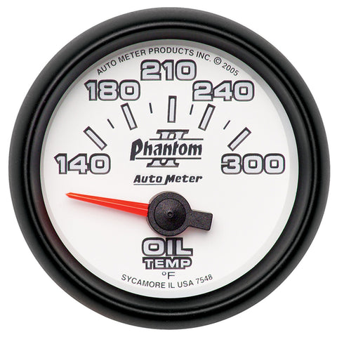 GAUGE, OIL TEMP, 2 1/16in, 140-300?F, ELECTRIC, PHANTOM II