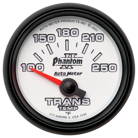 GAUGE, TRANSMISSION TEMP, 2 1/16in, 100-250?F, ELECTRIC, PHANTOM II