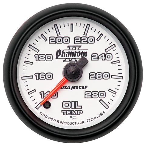 GAUGE, OIL TEMP, 2 1/16in, 140-280?F, DIGITAL STEPPER MOTOR, PHANTOM II