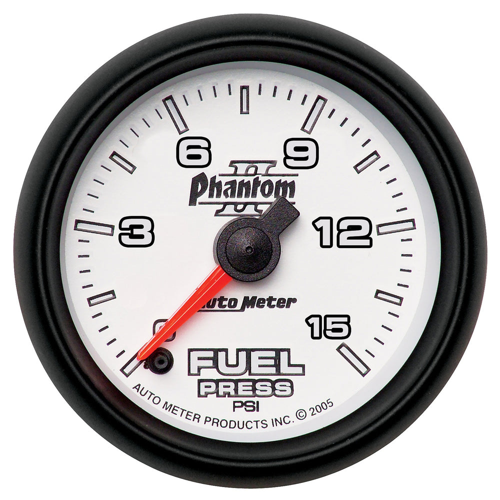 GAUGE, FUEL PRESSURE, 2 1/16in, 15PSI, DIGITAL STEPPER MOTOR, PHANTOM II