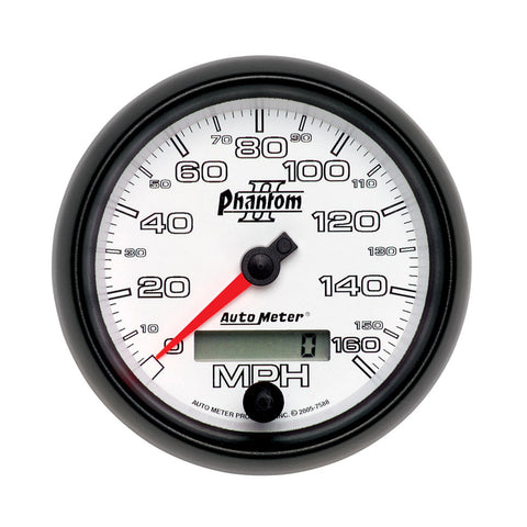 GAUGE, SPEEDOMETER, 3 3/8in, 160MPH, ELEC. PROGRAMMABLE, PHANTOM II