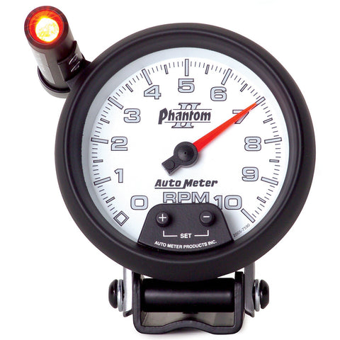 GAUGE, TACHOMETER, 3 3/4in, 10K RPM, PEDESTAL W/ EXT. QUICK-LITE, PHANTOM II
