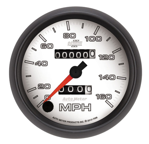 GAUGE, SPEEDOMETER, 3 3/8in, 160MPH, MECHANICAL, PHANTOM II