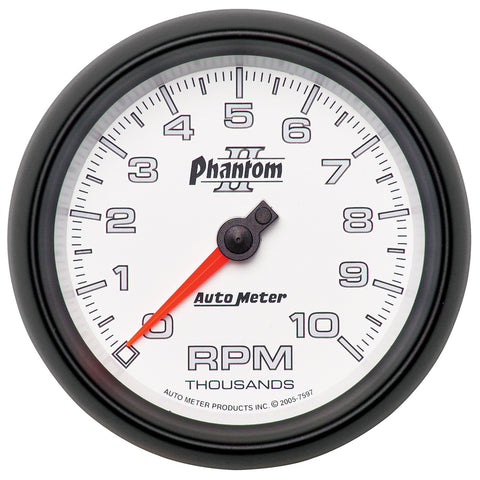 GAUGE, TACHOMETER, 3 3/8in, 10K RPM, IN-DASH, PHANTOM II