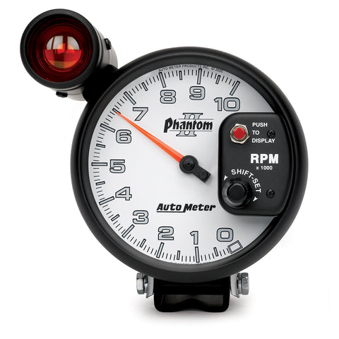 GAUGE, TACHOMETER, 5in, 10K RPM, PEDESTAL W/ EXT. SHIFT-LITE, PHANTOM II