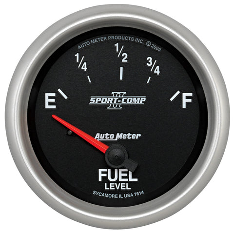 GAUGE, FUEL LEVEL, 2 5/8in, 0OE TO 90OF, ELEC, SPORT-COMP II