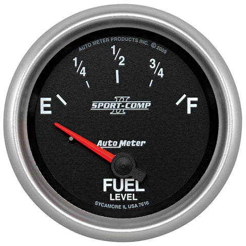 GAUGE, FUEL LEVEL, 2 5/8in, 73OE TO 10OF, ELEC, SPORT-COMP II