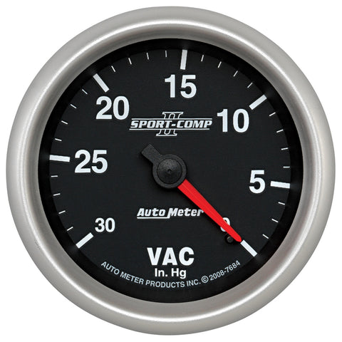 GAUGE, VACUUM, 2 5/8in, 30INHG, MECHANICAL, SPORT-COMP II