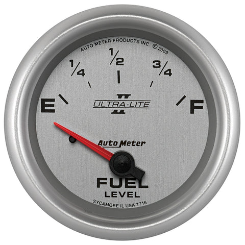 GAUGE, FUEL LEVEL, 2 5/8in, 240OE TO 33OF, ELEC, ULTRA-LITE II