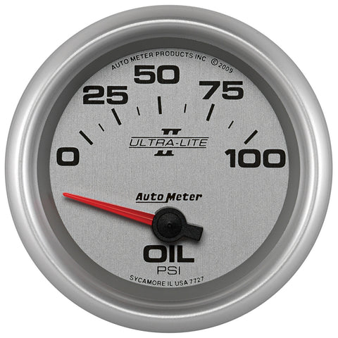 GAUGE, OIL PRESSURE, 2 5/8in, 100PSI, ELECTRIC, ULTRA-LITE II