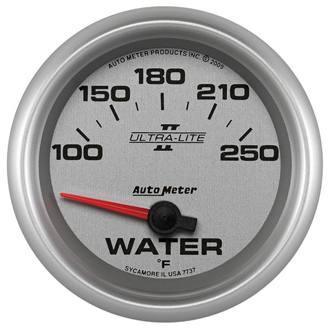 GAUGE, WATER TEMP, 2 5/8in, 100-250?F, ELECTRIC, ULTRA-LITE II