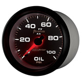 GAUGE, OIL PRESSURE, 2 5/8in, 100PSI, MECHANICAL, PHANTOM II