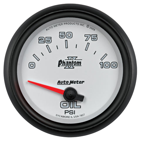 GAUGE, OIL PRESSURE, 2 5/8in, 100PSI, ELECTRIC, PHANTOM II