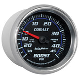 GAUGE, VAC/BOOST, 2 5/8in, 30INHG-45PSI, MECHANICAL, COBALT