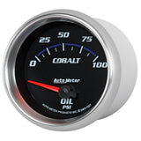 GAUGE, OIL PRESSURE, 2 5/8in, 100PSI, ELECTRIC, COBALT