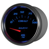 GAUGE, OIL PRESSURE, 2 5/8in, 100PSI, ELECTRIC, COBALT