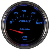 GAUGE, OIL PRESSURE, 2 5/8in, 100PSI, ELECTRIC, COBALT