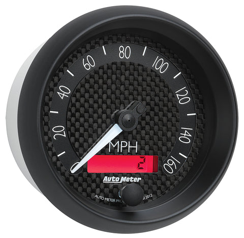 GAUGE, SPEEDOMETER, 3 3/8in, 160MPH, ELEC. PROGRAMMABLE, GT