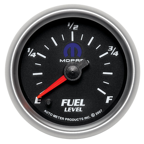 GAUGE, FUEL LEVEL, 2 1/16in, 0-280O PROGRAMMABLE, BLACK, MOPAR