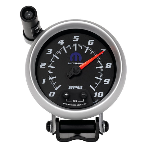 GAUGE, TACH, 3 3/4in, 10K RPM, PEDESTAL W/ EXT. QUICK-LITE, BLACK, MOPAR
