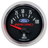 GAUGE, OIL PRESS, 2 1/16in, 100PSI, ELEC, FORD RACING