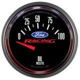 GAUGE, OIL PRESS, 2 1/16in, 100PSI, ELEC, FORD RACING