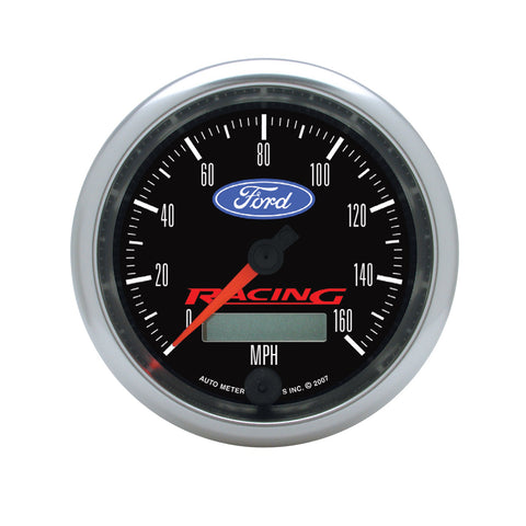 GAUGE, SPEEDOMETER, 3 3/8in, 160MPH, ELEC. PROGRAMMABLE, FORD RACING