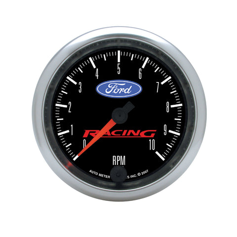 GAUGE, TACHOMETER, 3 3/8in, 10K RPM, IN-DASH, FORD RACING