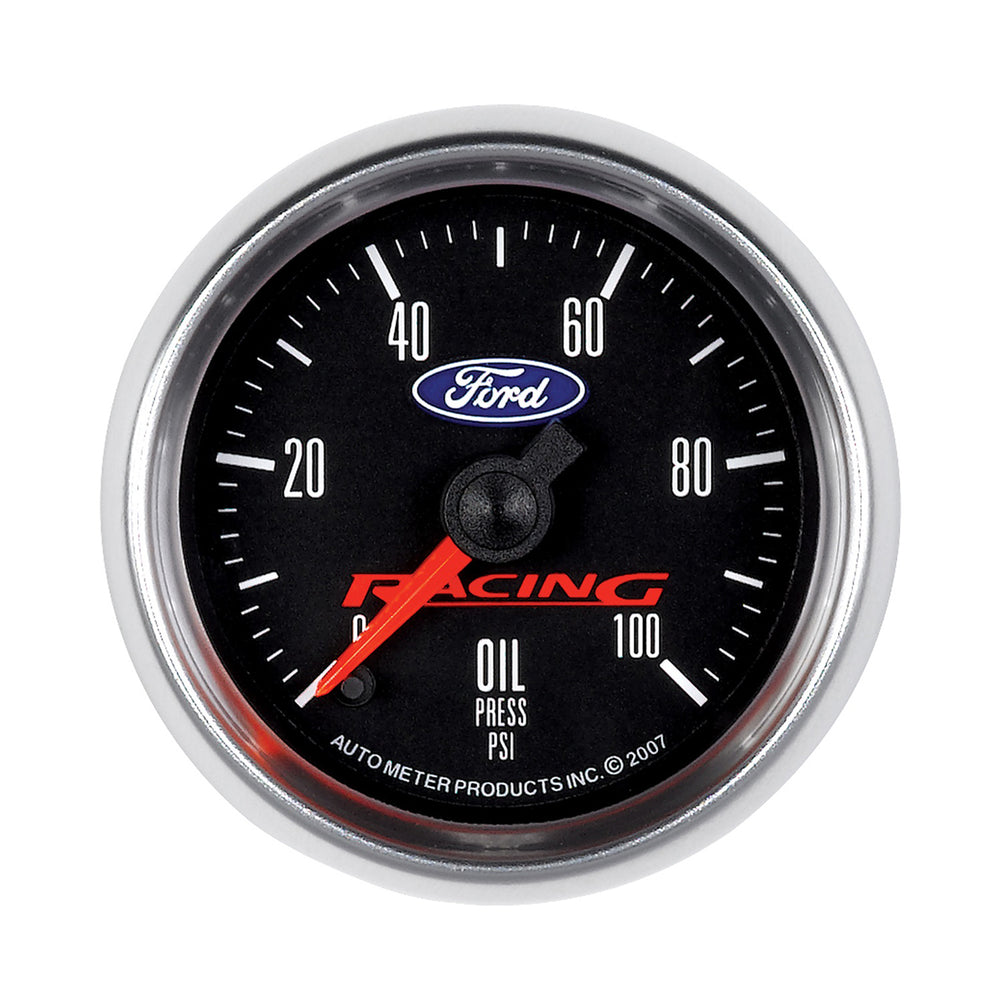 GAUGE, OIL PRESS, 2 1/16in, 100PSI, DIGITAL STEPPER MOTOR, FORD RACING