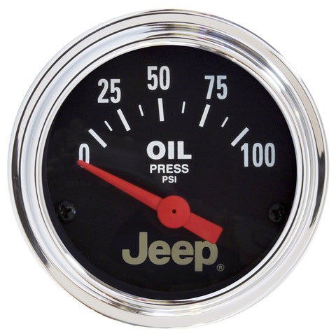 GAUGE, OIL PRESS, 2 1/16in, 100PSI, ELEC, JEEP