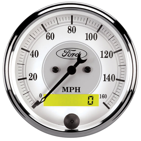 GAUGE, SPEEDOMETER, 3 1/8in, 160MPH, ELEC. PROG. W/ LCD ODO, FORD MASTERPIECE