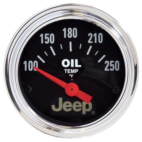 GAUGE, OIL TEMP, 2 1/16in, 250?F, ELEC, JEEP