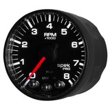 GAUGE, TACH, 2 1/16in, 8K RPM, W/ SHIFT LIGHT & PEAK MEM, BLK/BLK, SPEK-PRO