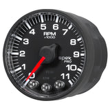 GAUGE, TACH, 2 1/16in, 11K RPM, W/ SHIFT LIGHT & PEAK MEM, BLK/BLK, SPEK-PRO