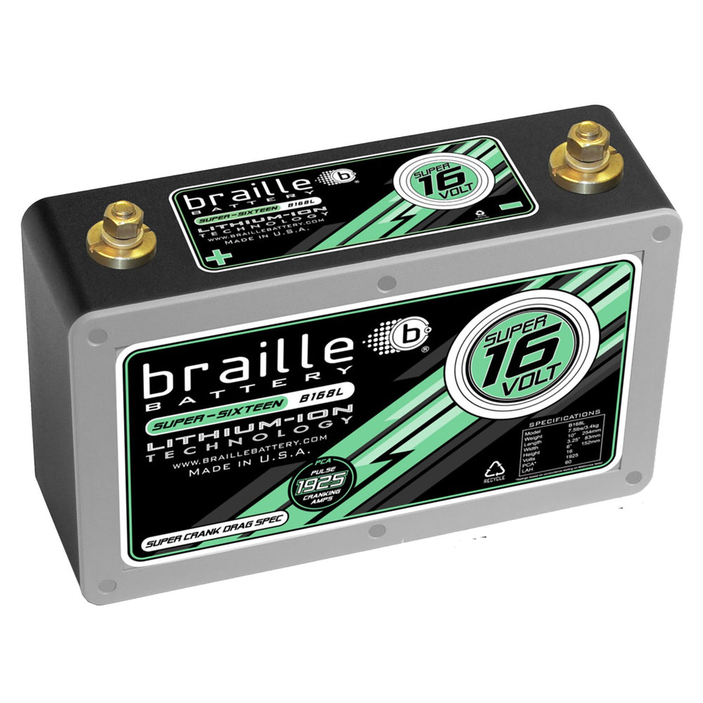 B168L - Super 16 Volt "Drag Race Spec" lithium battery