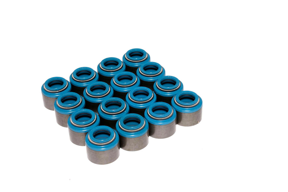 Comp Cams Set of 16 Metal Viton Valve Seals for .500" Guide Size, 3/8 Valve Stem