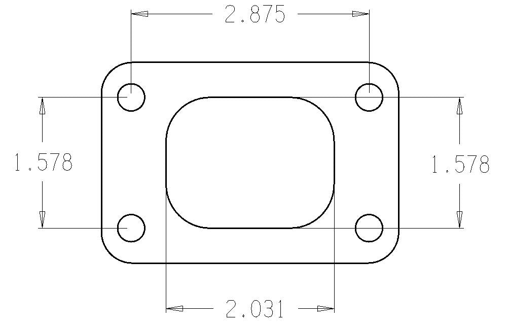 Garrett T25 .010in Rubber Coated Stainless Turbo Inlet Flange Gasket