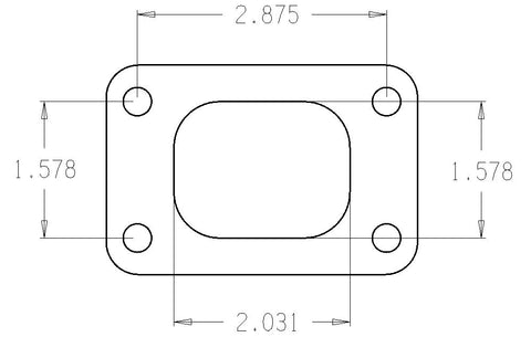 Garrett T25 .010in Rubber Coated Stainless Turbo Inlet Flange Gasket