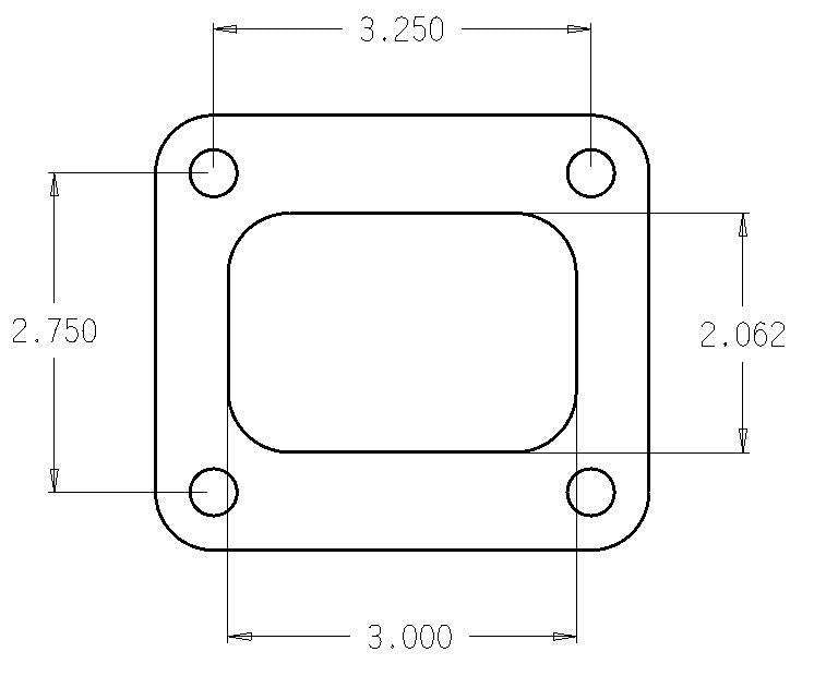 Garrett T4 .010in 1/2 Hard Stainless Turbo Inlet Flange Gasket