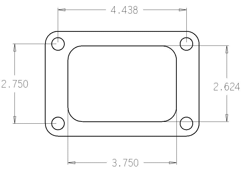 Garrett T6 .010in Rubber Coated Stainless Turbo Inlet Flange Gasket