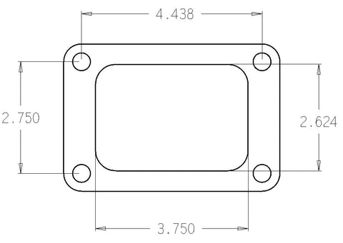 Garrett T6 .010in Rubber Coated Stainless Turbo Inlet Flange Gasket