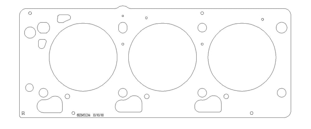 Chrysler EGF/EGG/EGJ/EGK/EGQ/EGS SOHC V6 .075in MLS Cylinder Head Gasket, 96.5mm Bore, RHS