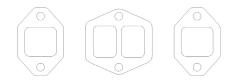 Oldsmobile 371 Gen-1 Rocket V8 .059in CFM Exhaust Manifold Gasket Kit, J-2 Golden Rocket