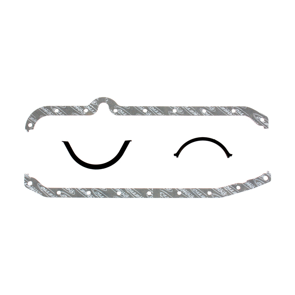 Chevrolet Gen-1 Small Block V8 .094in Fiber Oil Pan Gasket Kit, Right Side Dipstick, Thick Front Seal