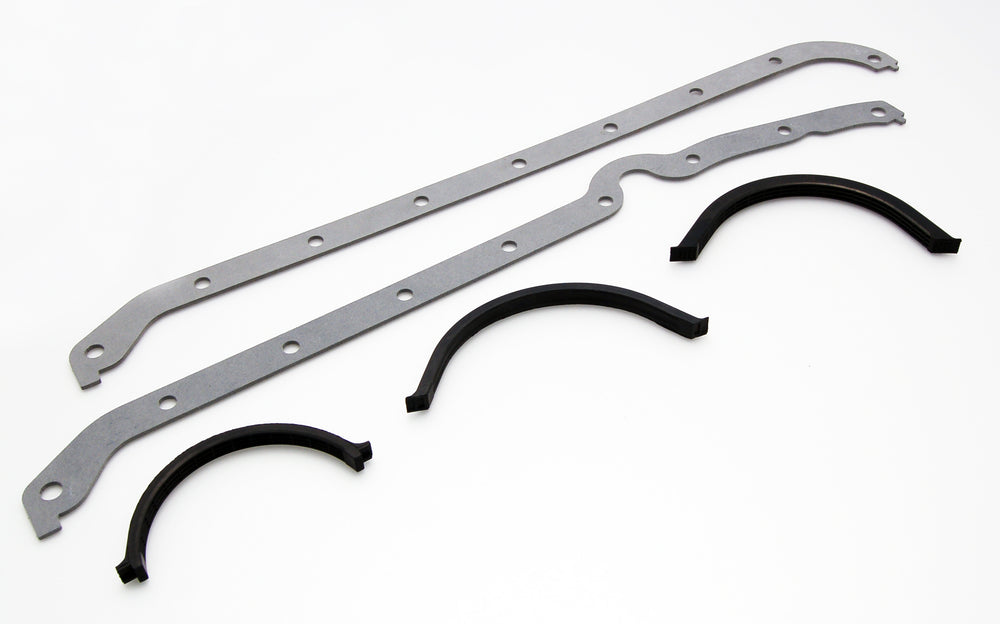 Chevrolet Gen-1 Small Block V8 .094in Fiber Oil Pan Gasket Kit, Left Side Dipstick, Thick and Thin Fr
