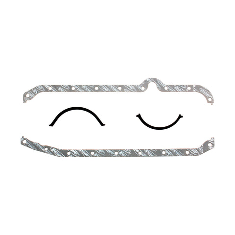 Chevrolet Gen-1 Small Block V8 .094in Fiber Oil Pan Gasket Kit, Right Side Dipstick, Thin Front Seal