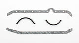 Chevrolet Gen-1 Small Block V8 .094in Fiber Oil Pan Gasket Kit, Right Side Dipstick, Thin Front Seal