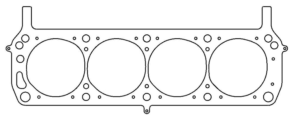 Ford 302/351W Windsor V8 .027in MLS Cylinder Head Gasket, 4.100in Bore, Valve Pocketed Bore, SVO/Yates