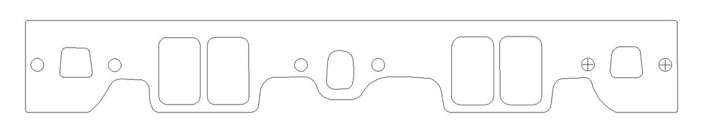 Chevrolet Gen-1 Small Block V8 .059in CFM-20 Intake Manifold Gasket Set, Brodix IK 180/RR 180 Heads