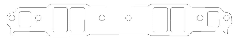 Chevrolet Gen-1 Small Block V8 .060in Fiber Intake Manifold Gasket Set, 1.280in x 2.170in Port, 23 Degr